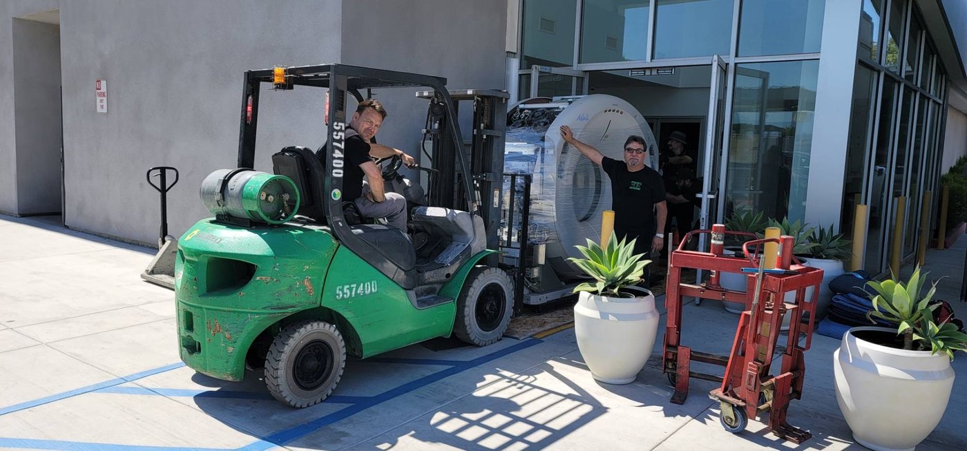 MRI machine delivery and placement by the Exclusive Express white glove crew